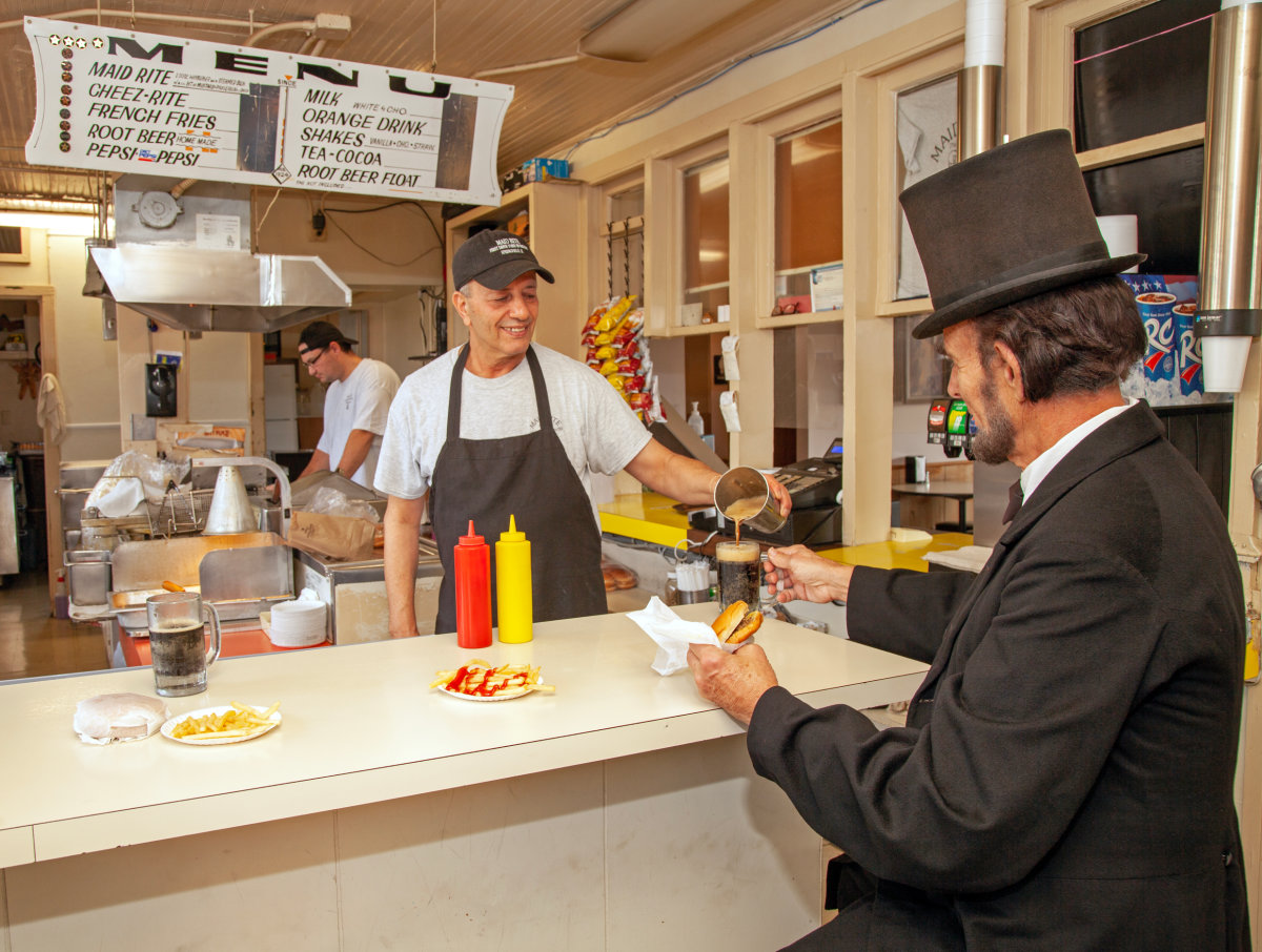 Maid-Rite sandwich shop interior, Springfield, Illinois