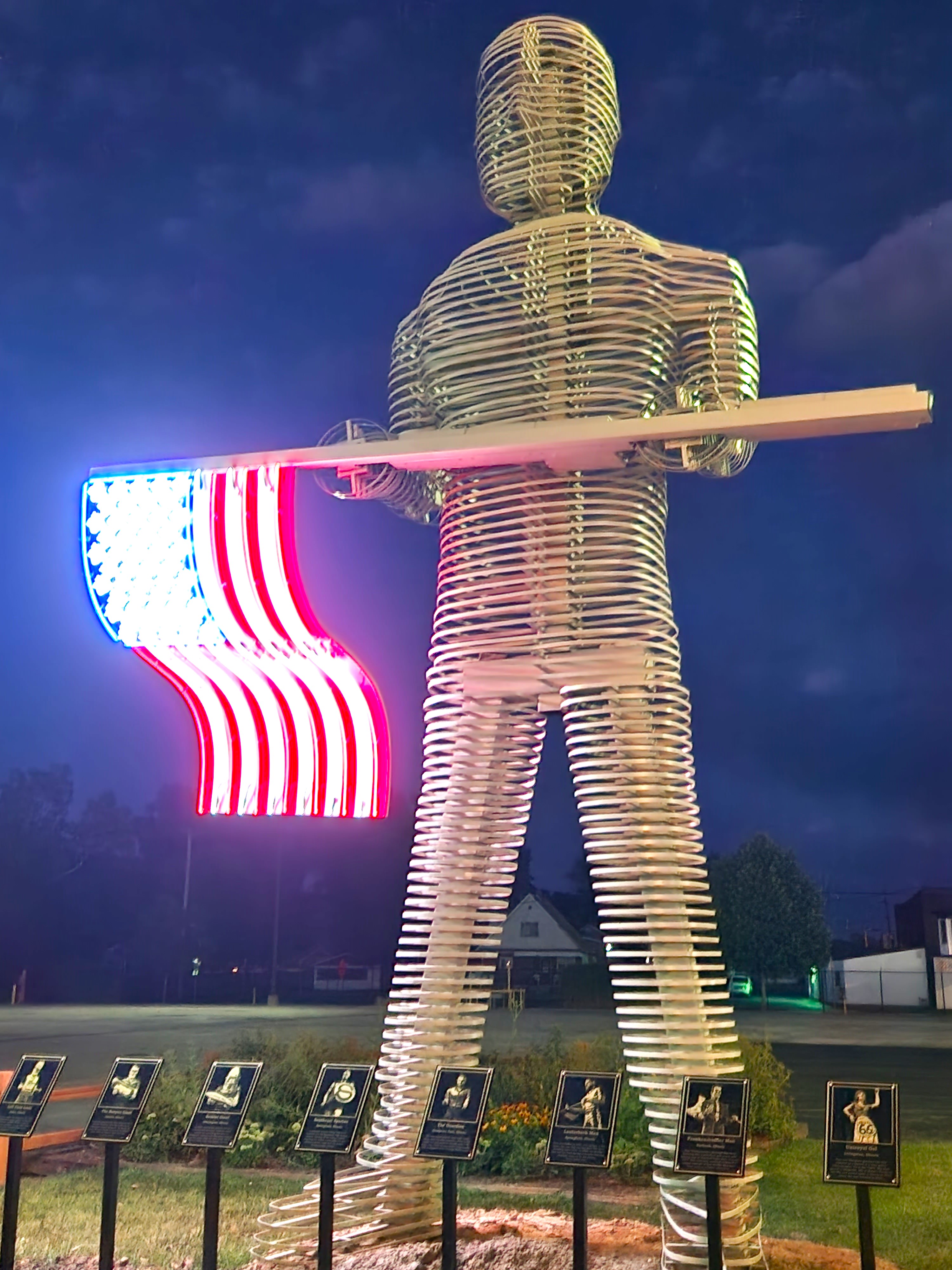 Steel Giant sculpture, Springfield, Illinois
