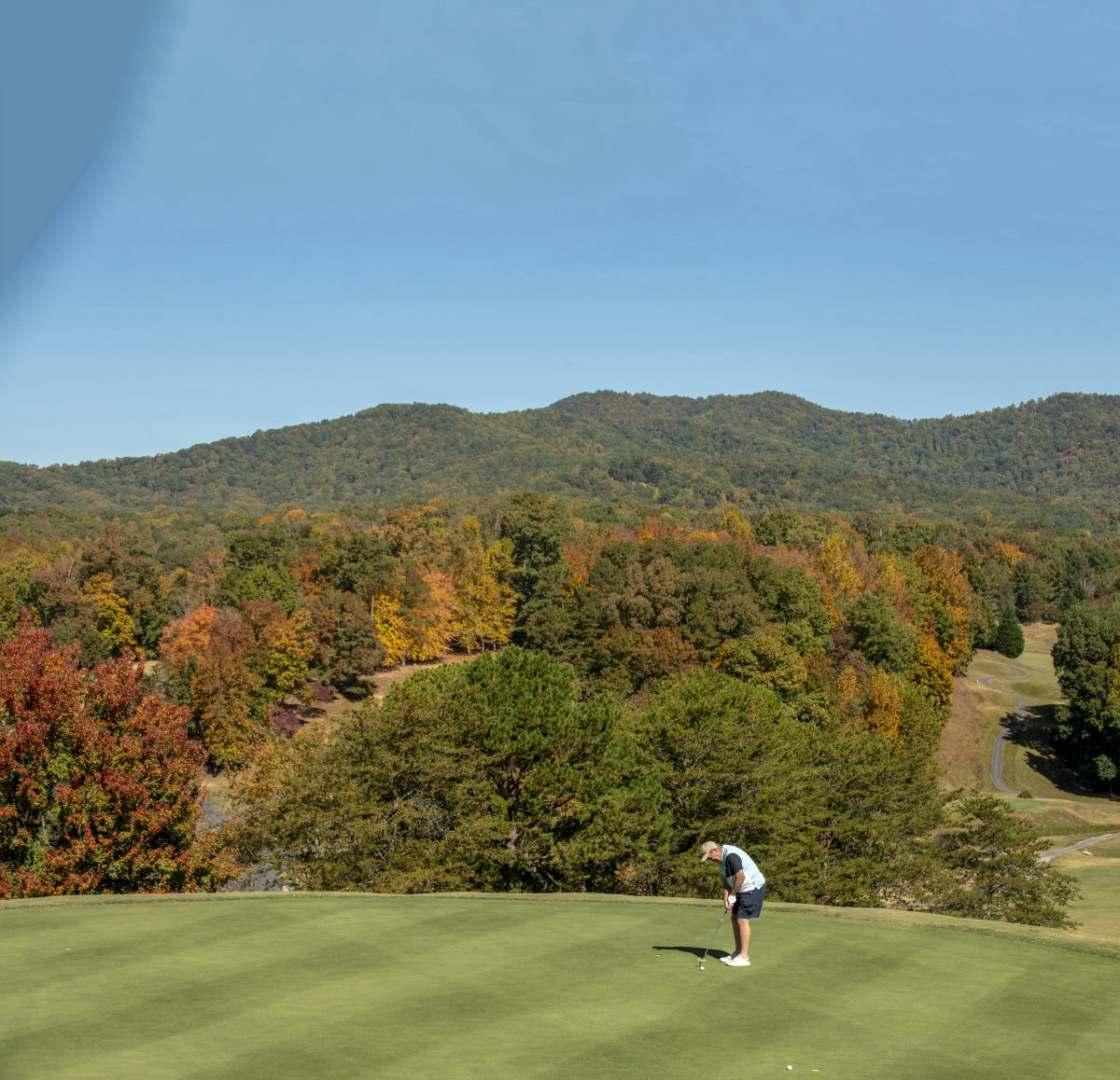 Golfer at Butternut Golf Club in Blairsville, Georgia