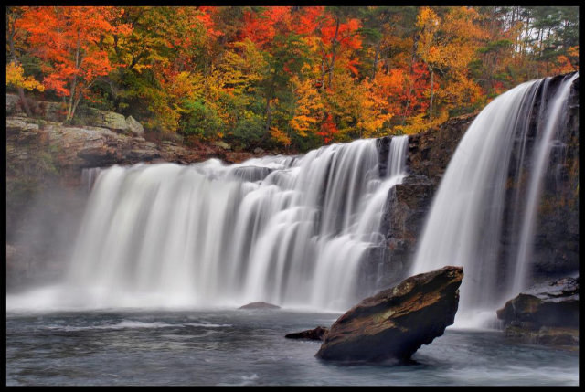 Little River Falls Beautiful Fall Colors By Wes Thomas 2 Dekalb Tourism