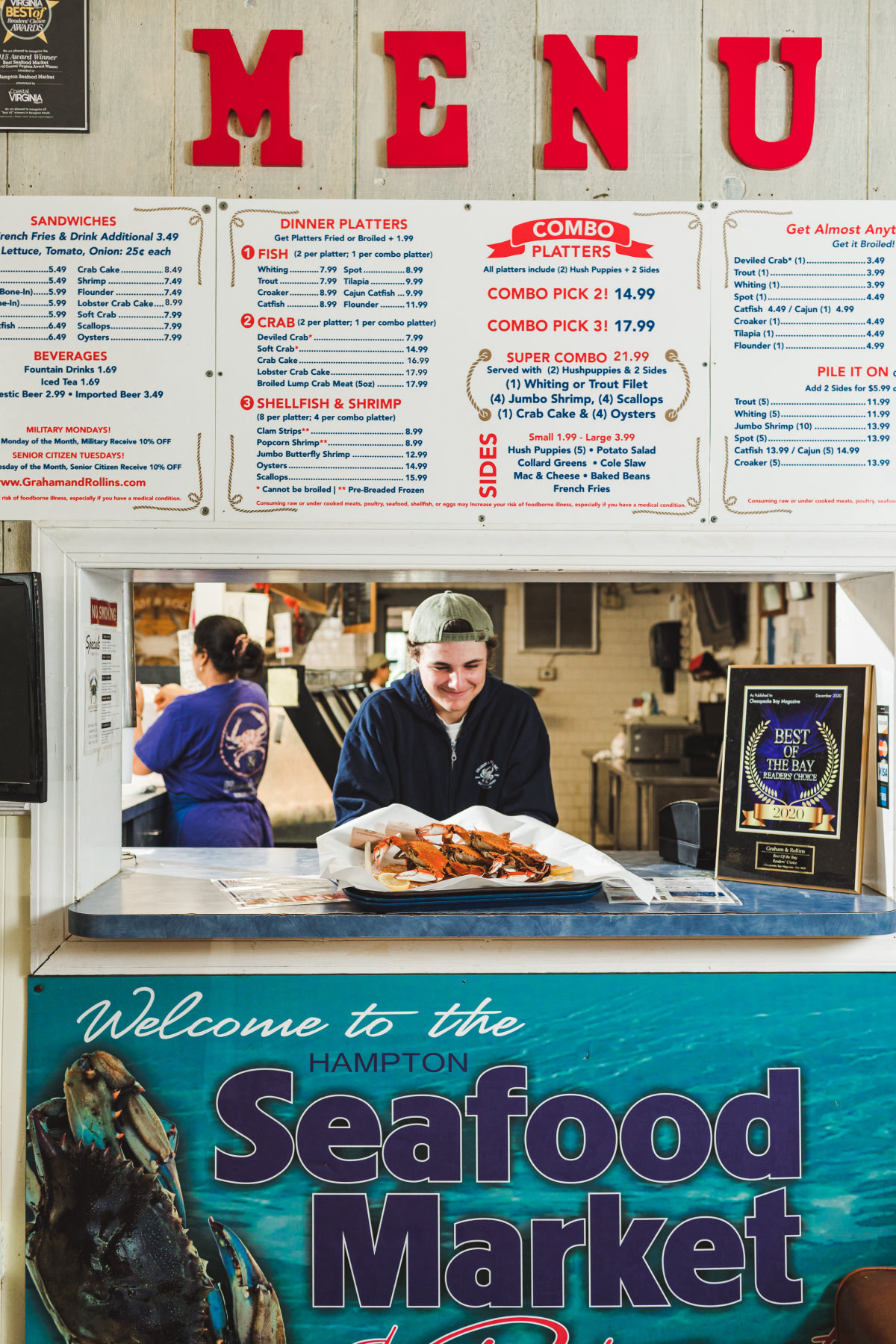 Hampton seafood — Hampton CVB / Frequency Creative