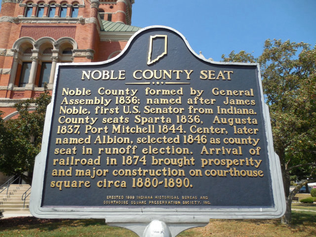 Noble County Indiana Court Marker