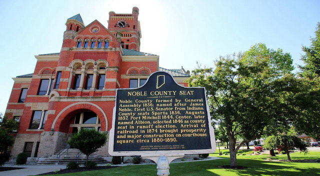 Noble County Indiana Courthouse Marker