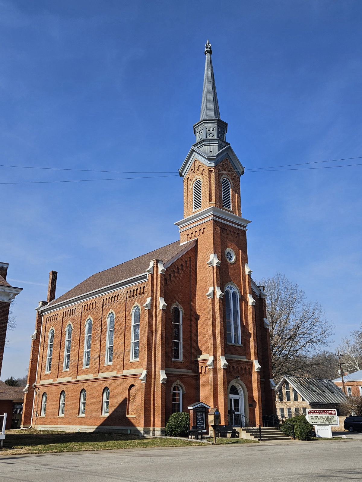 Historic church exterior in Switzerland County, Indiana