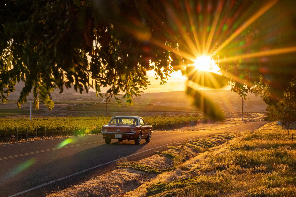 Vintage Car Driving Through